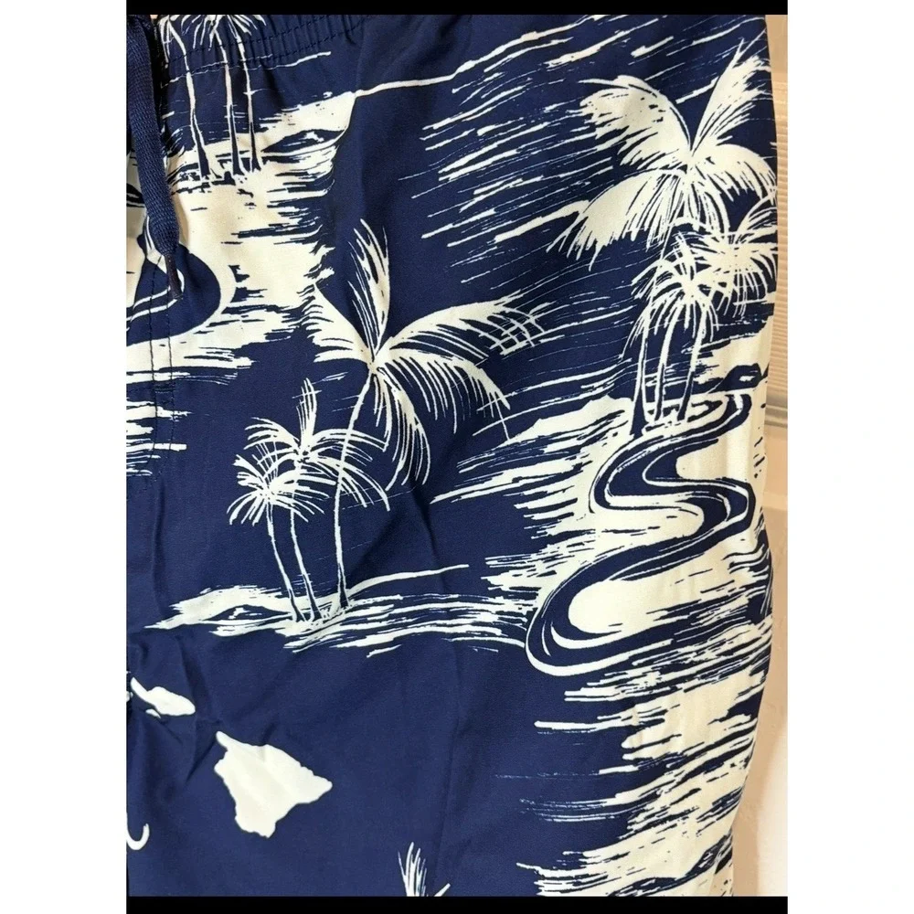 Mens FAVANT Hawaii Hawaiian Board Shorts Size XXL White blue